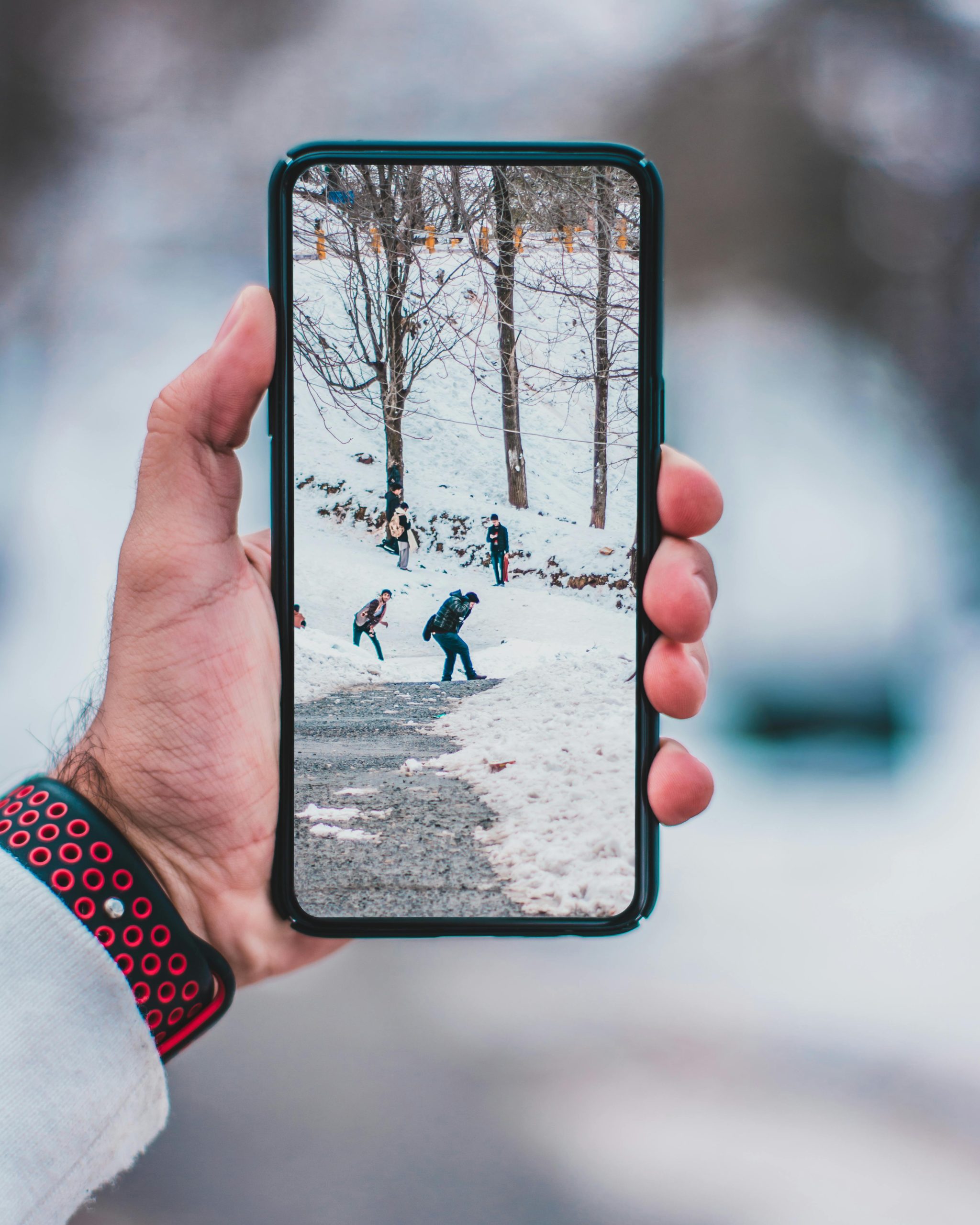 Phone With An Image On Screen